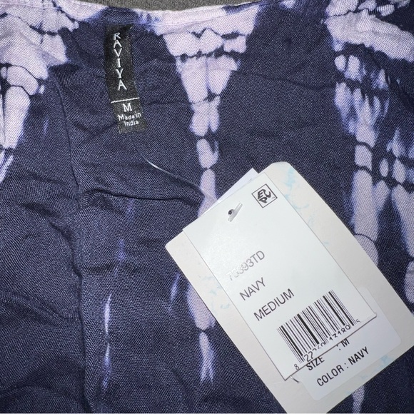 Raviya Women's Tie Dye Print Cover Up Wrap Dress coverup Blue Size Medium - Picture 3 of 3